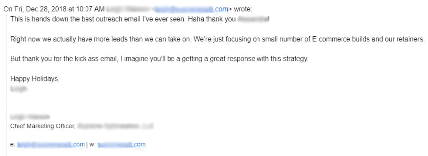 outreach sales email response